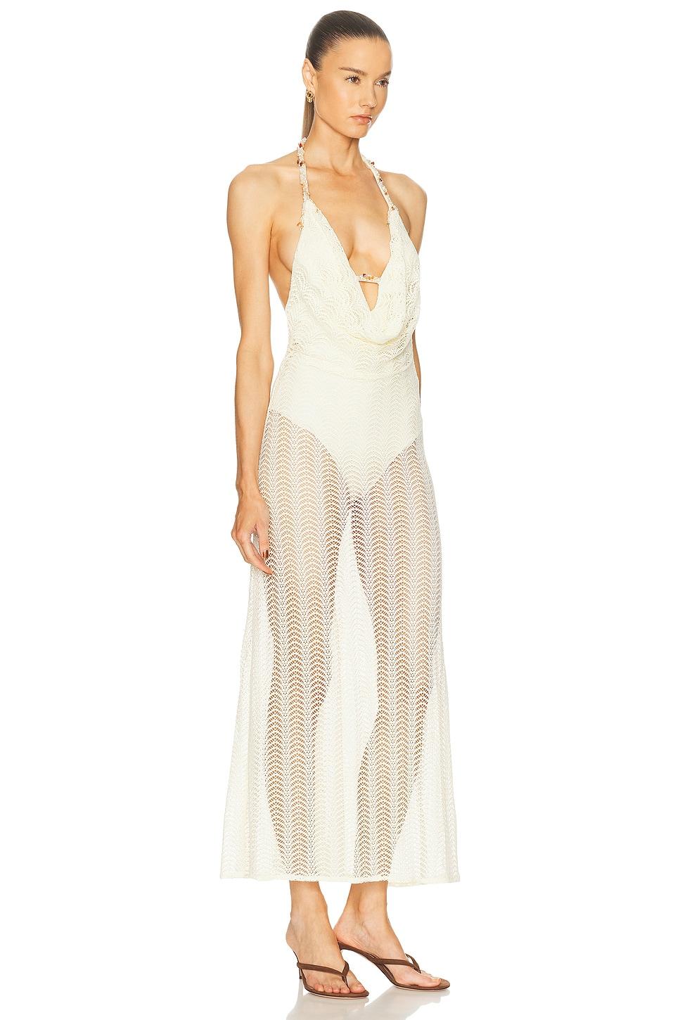patbo white beach dress Patbo CROCHET BLOOM CUT OUT Beach DRESS