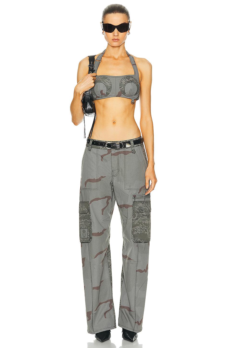 Marine Serre Regenerated camouflage miniskirt - Grey