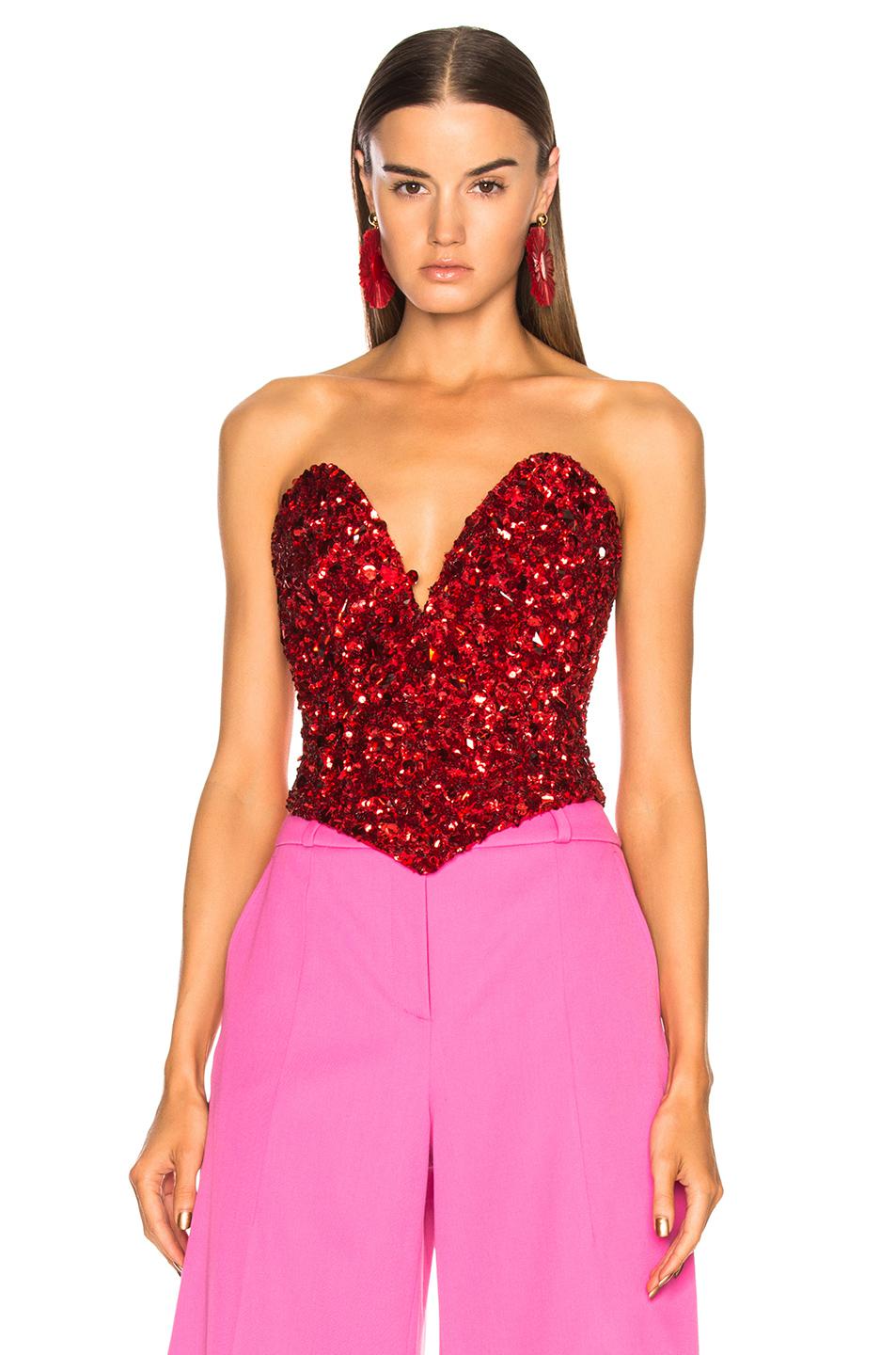 glitter bustier top