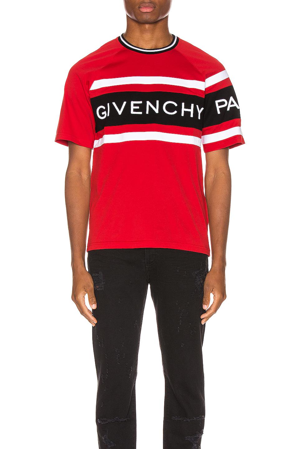 Givenchy Cotton 4g Logo Oversized T-shirt in Red & Black (Red) for 