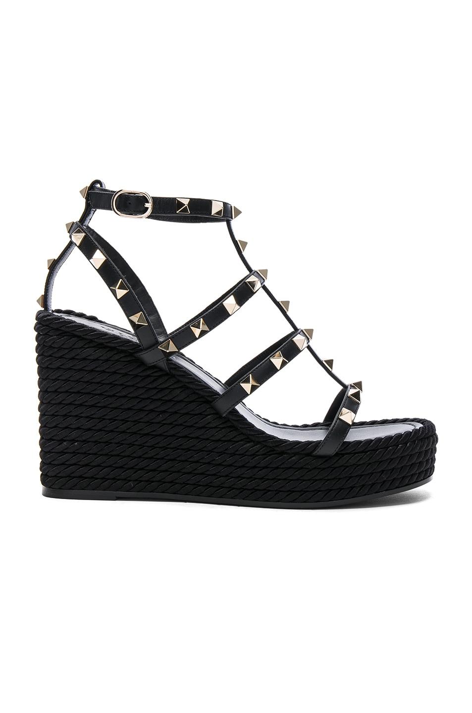 black valentino wedges