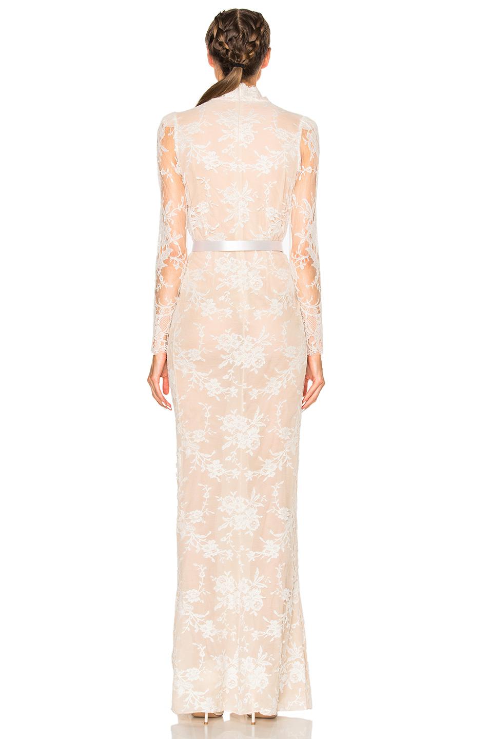 lace wrap gown