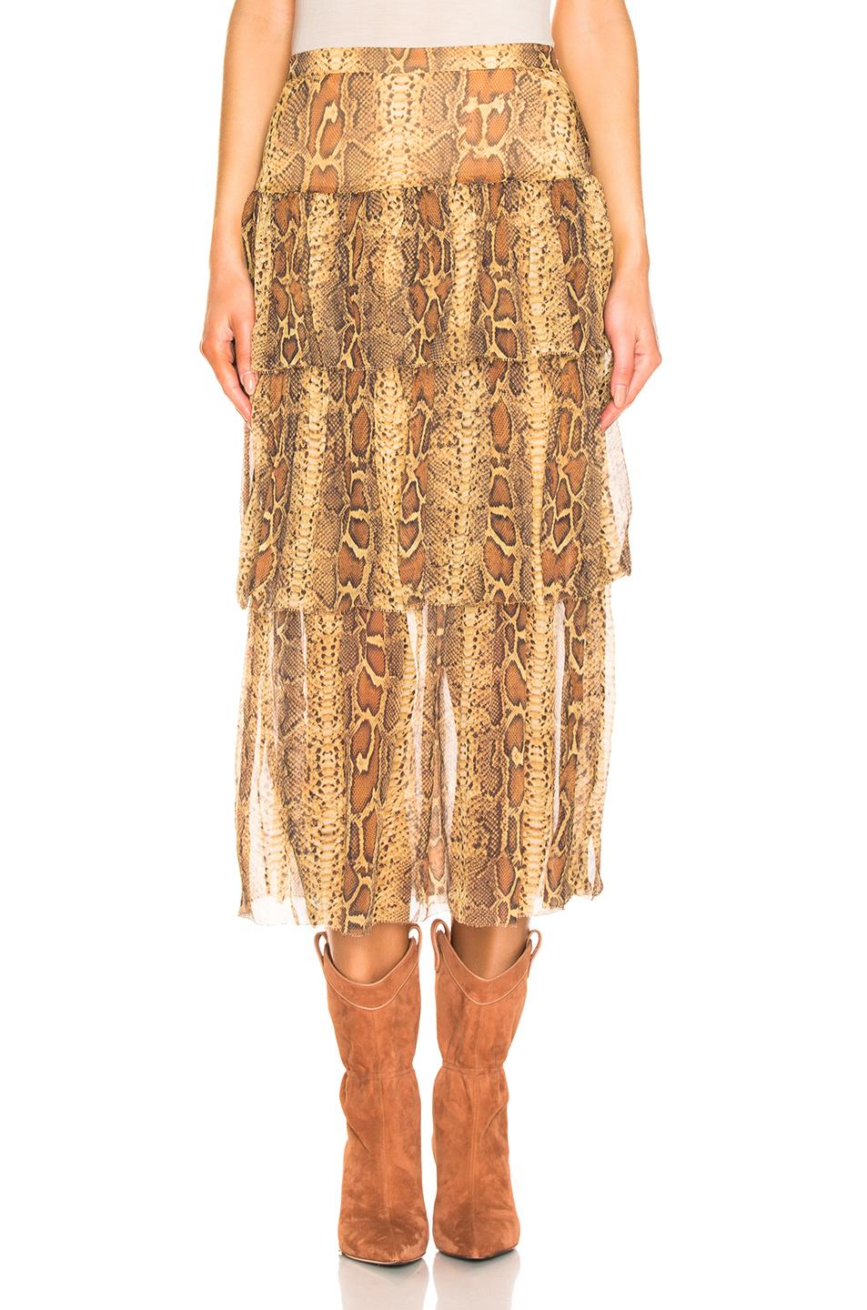zimmermann snake print skirt