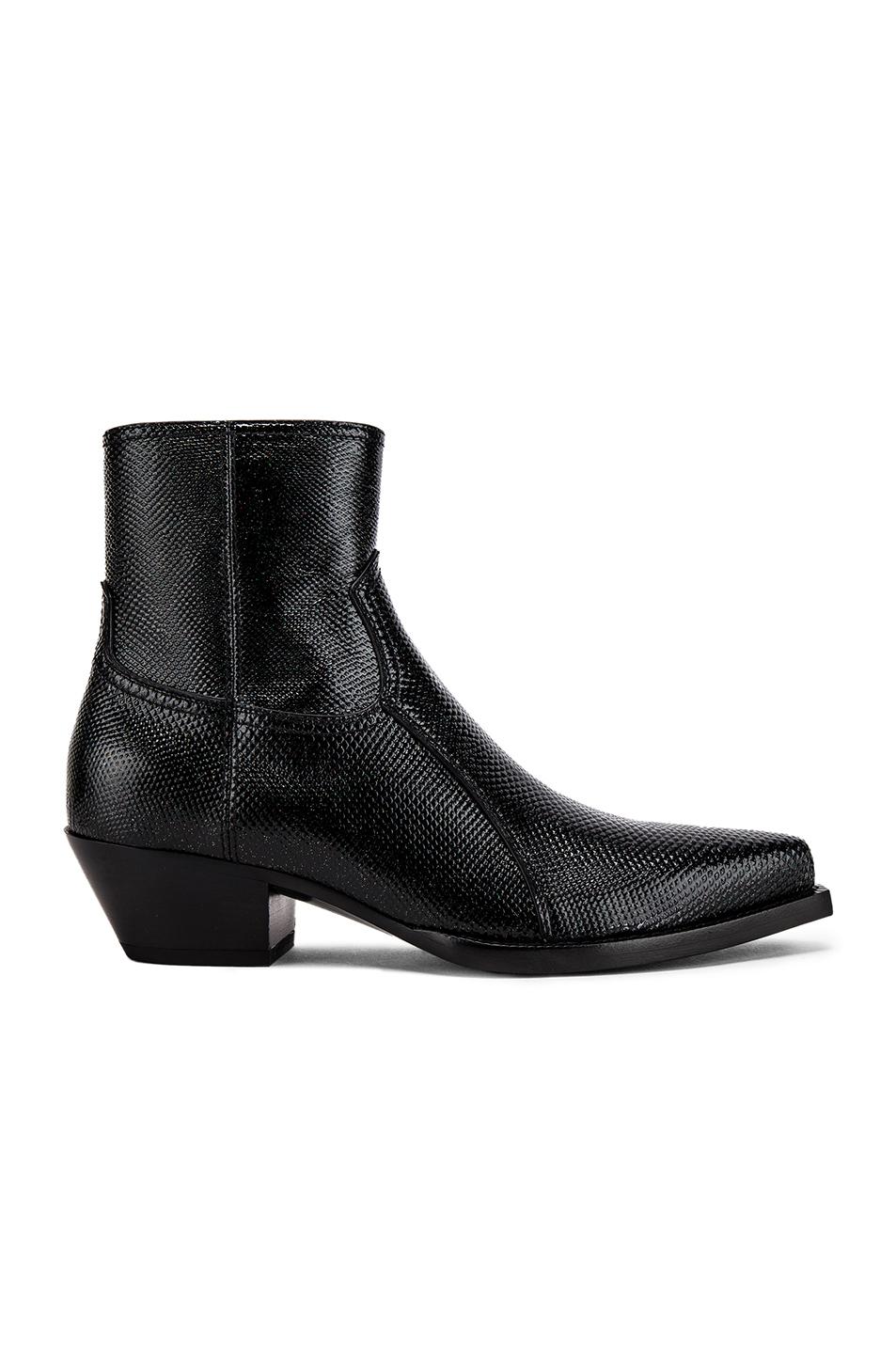 Saint Laurent Leather Lukas Zip Boots in Black for Men - Save 27 