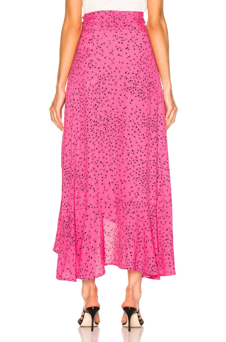 ganni barra crepe skirt