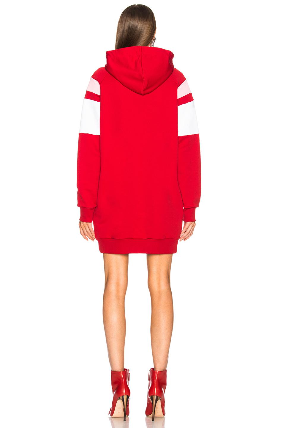 Lyst Msgm Hooded Dress in Red