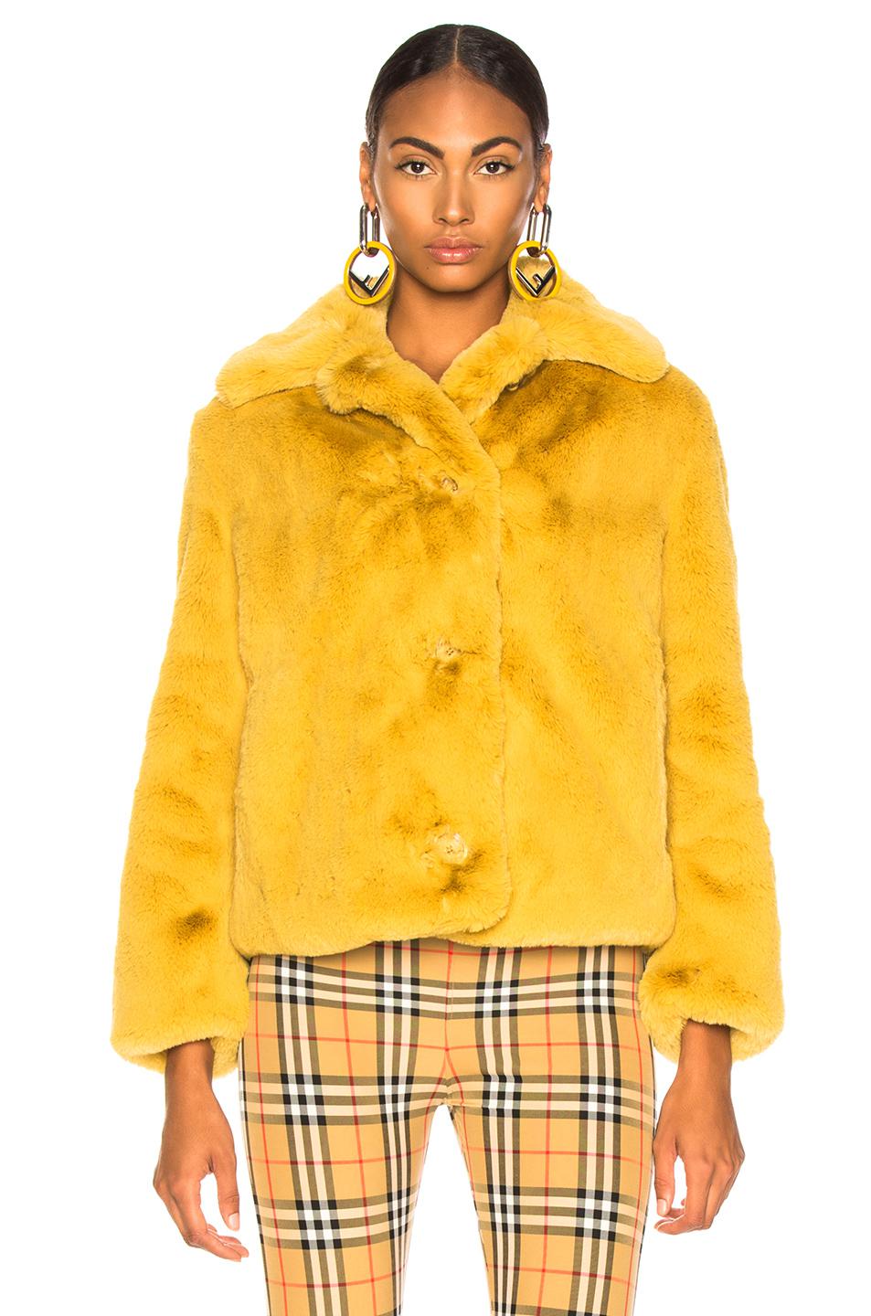 burberry faux fur jacket