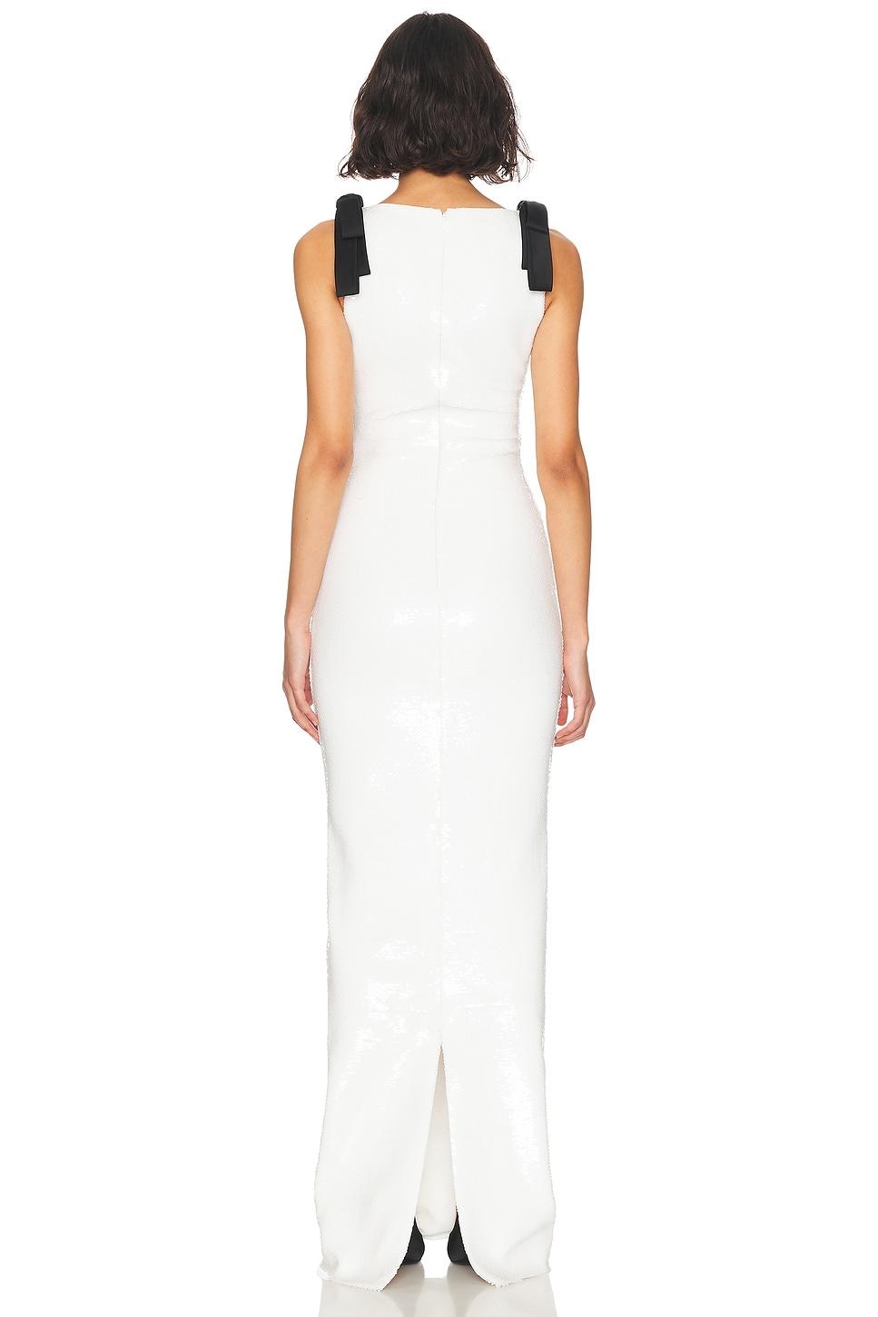white sequin dress with black bow Chanel Vintage S/S 1987 White Black Sequin Embellished Bow Bustier Min –  Wararni.com