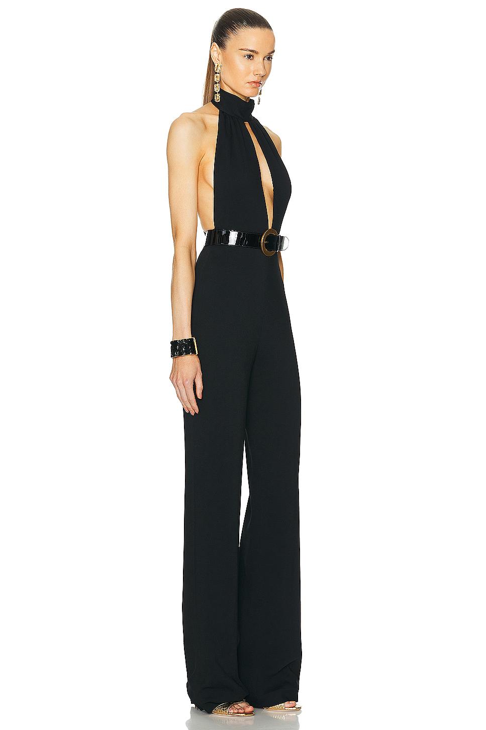Tom Ford Stretch Sable Jumpsuit in Black | Lyst