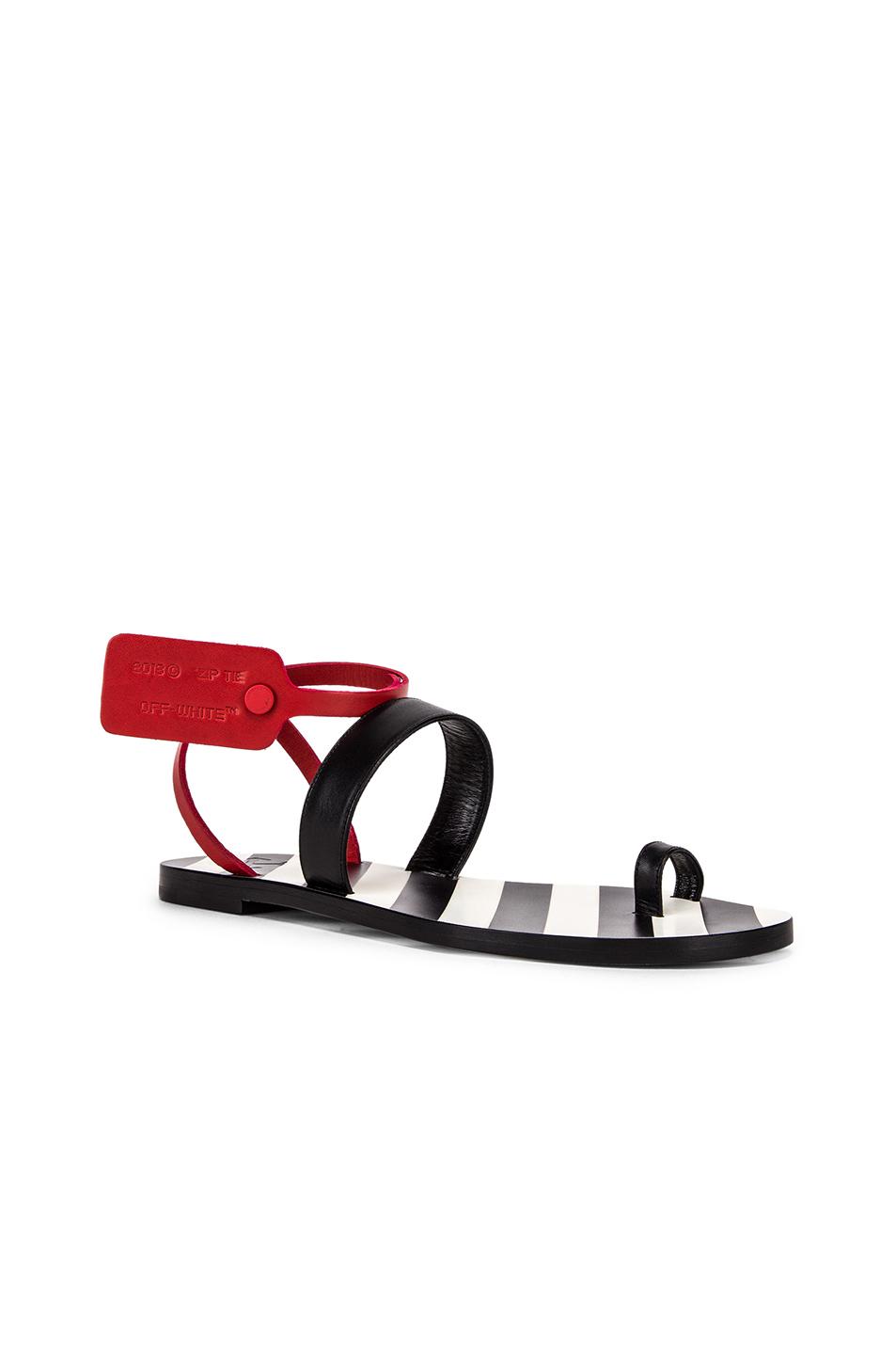 off white flat sandals
