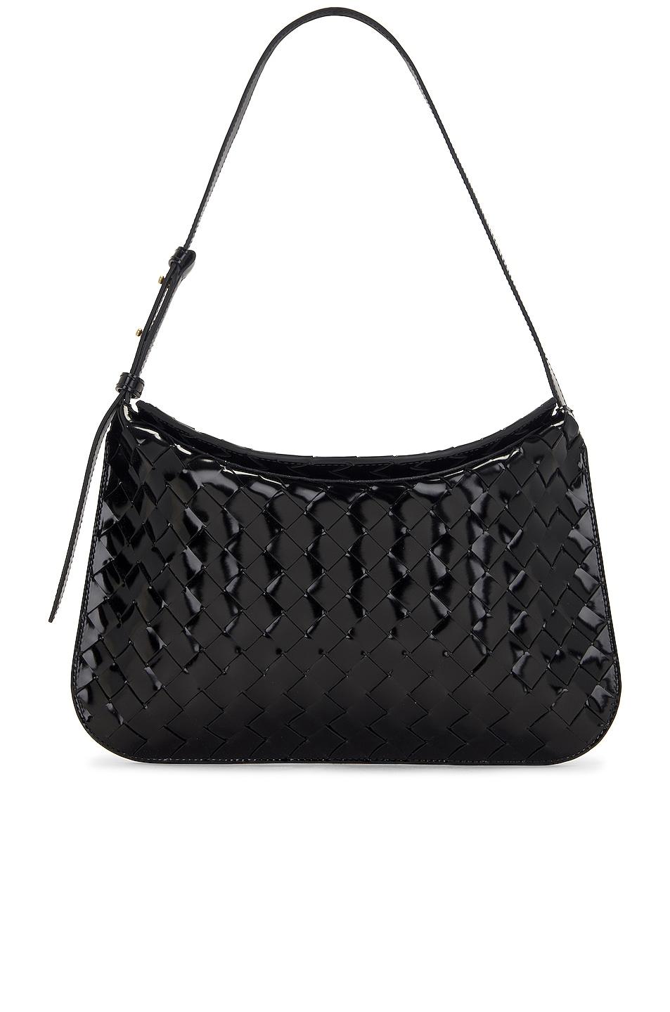 Bottega Leather Small Metal Loops Bag in Black & Gold (Black) Lyst
