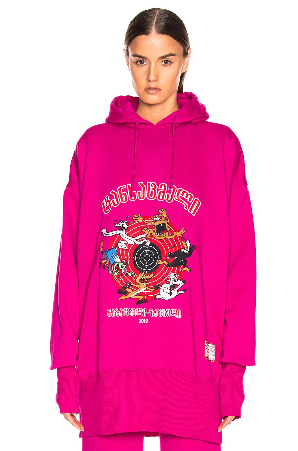 Pink cartoon hoodie Clearance