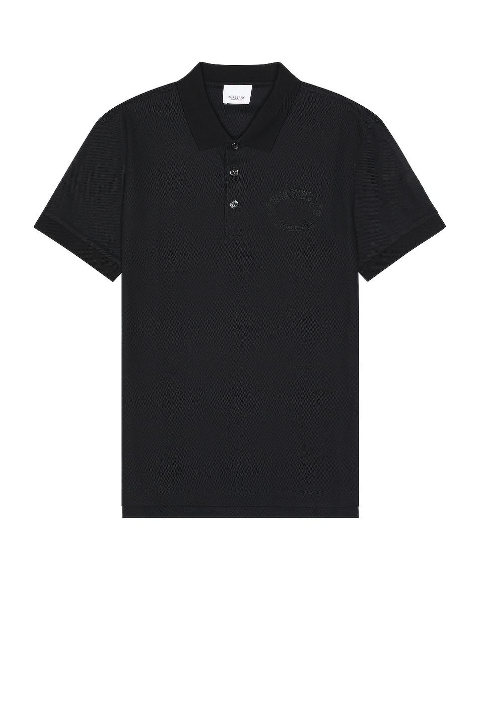Burberry Walworth Crest Polo in Black for Men | Lyst