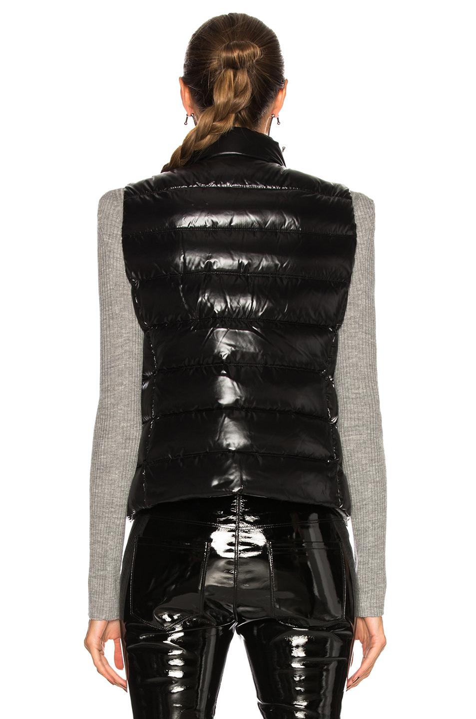 Moncler Synthetic Ghany Quilted Vest in Black Lyst
