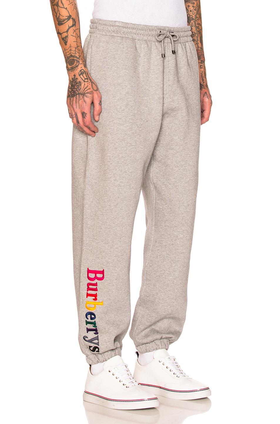 Burberry Sweatpants in Gray | Lyst