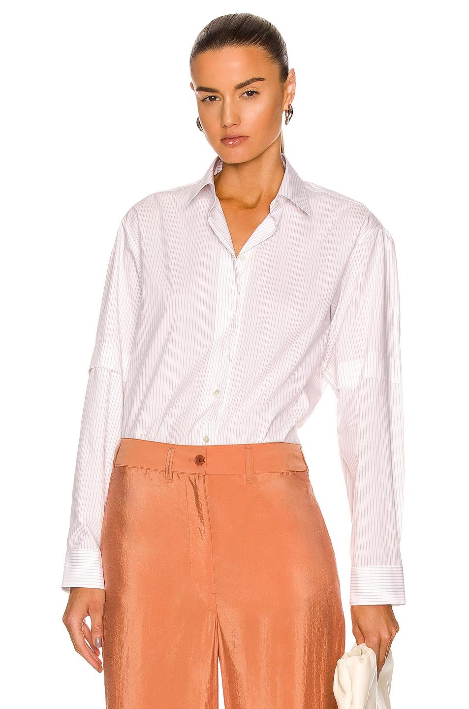 Lemaire Plissiertes Hemd aus Baumwolle in Natur Damen Bekleidung Oberteile Blusen 