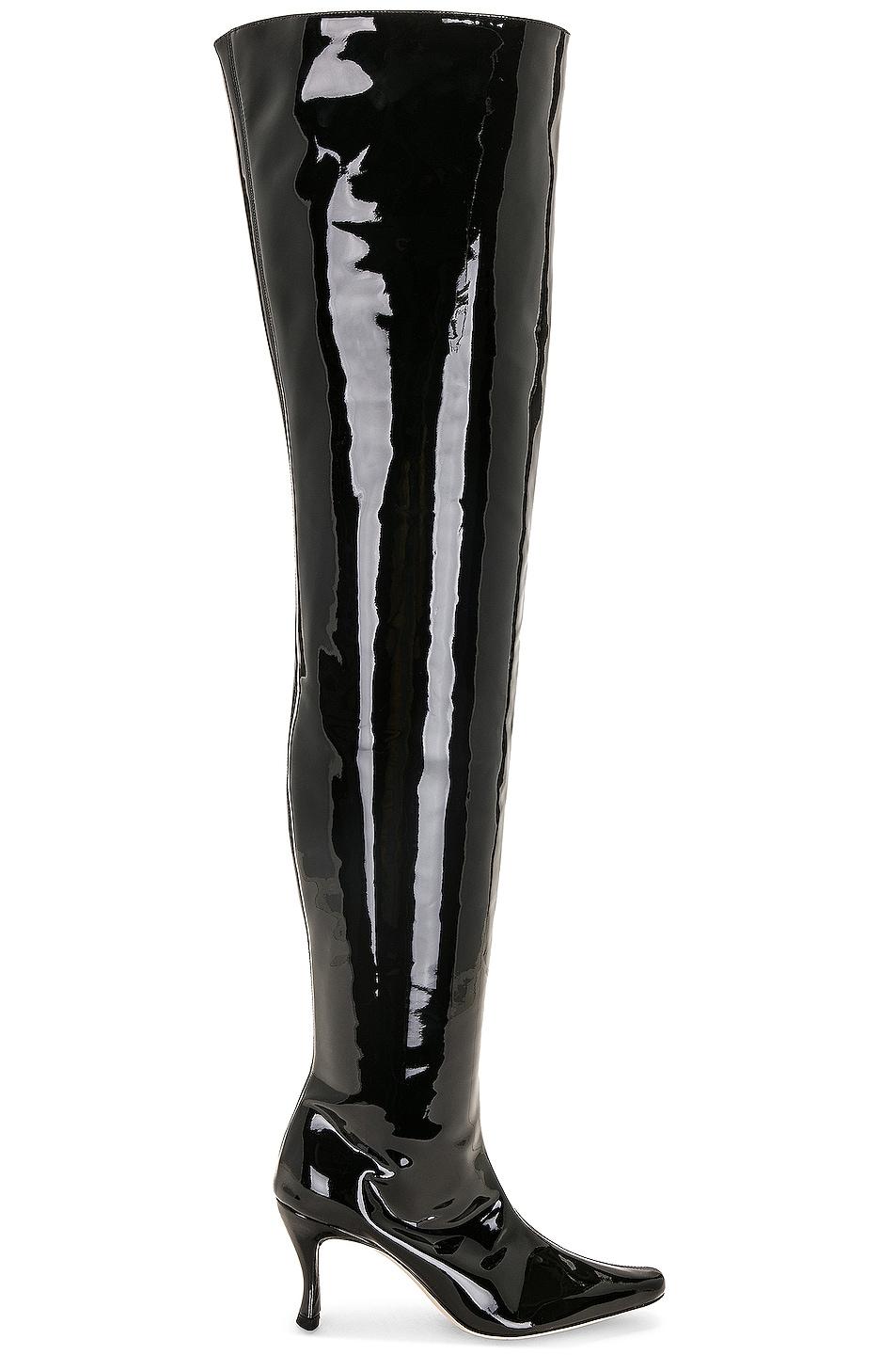 BY FAR Stevie 99 Patent Leather Boot in Black Lyst