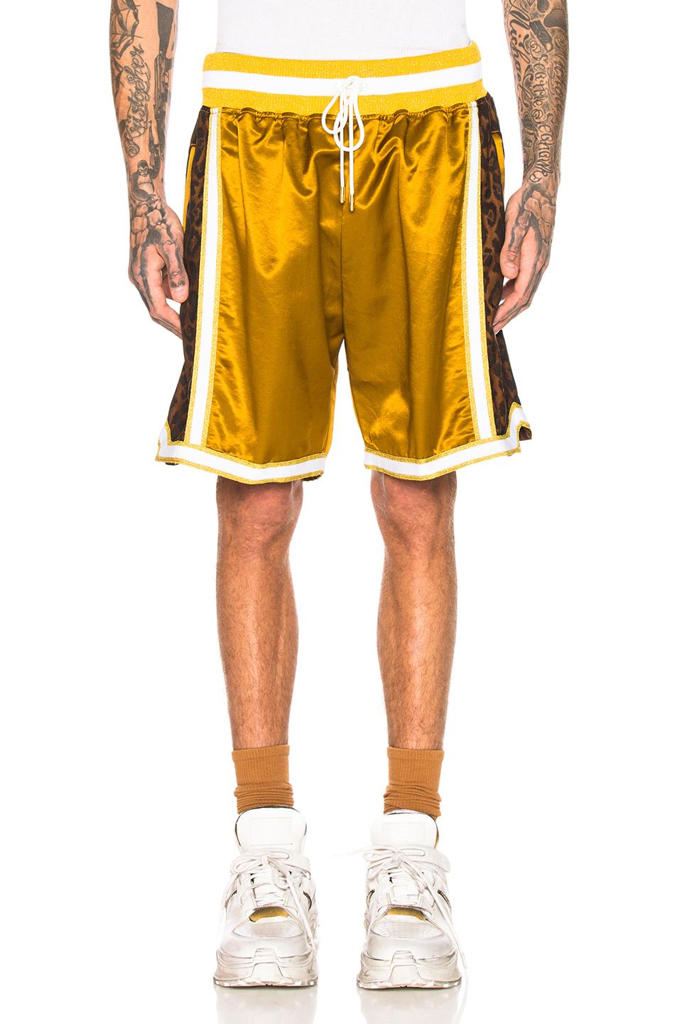 Just Don Jungle Satin Basketball Short in Gold (Metallic) for Men Lyst