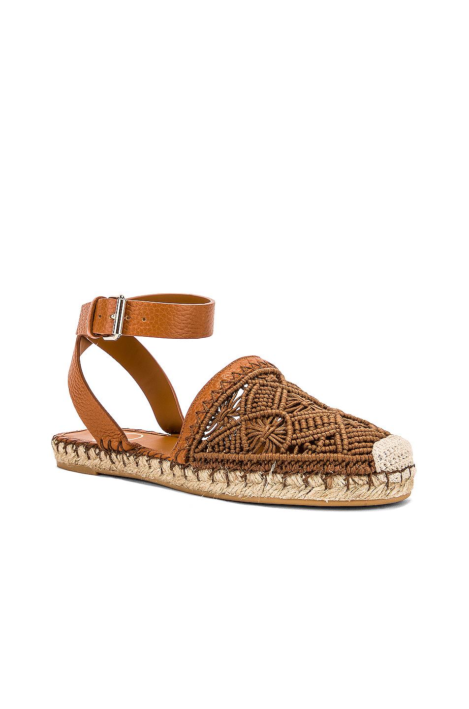 Valentino Marrakech Macramé And Leather Espadrilles in Tan (Brown) - Lyst