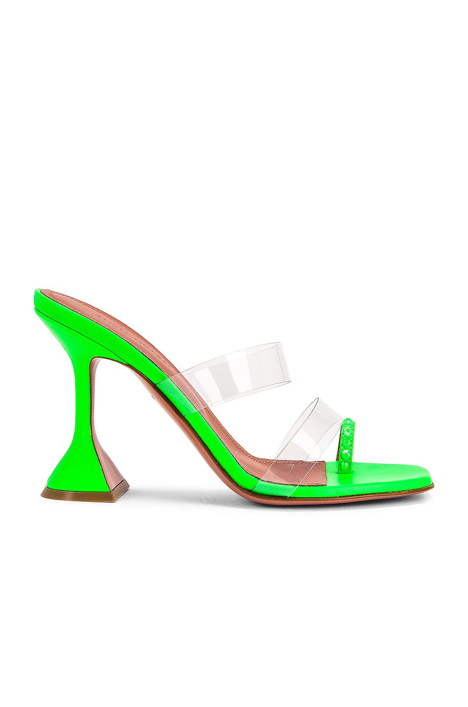 AMINA MUADDI Leather Sami Sandal in Green - Lyst