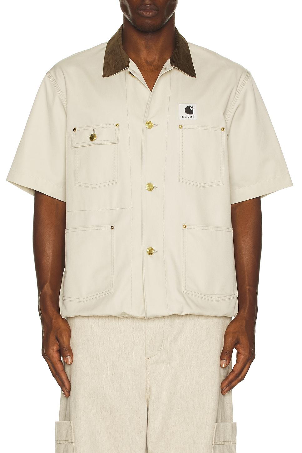 Sacai X Carhartt Wip Duck Shirt in Natural for Men | Lyst