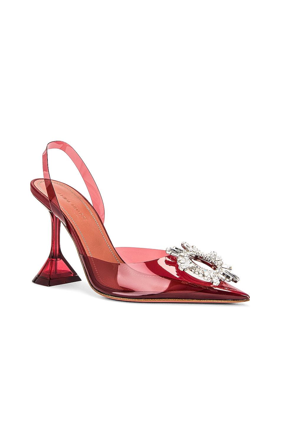 amina muaddi begum glass transparent sandals