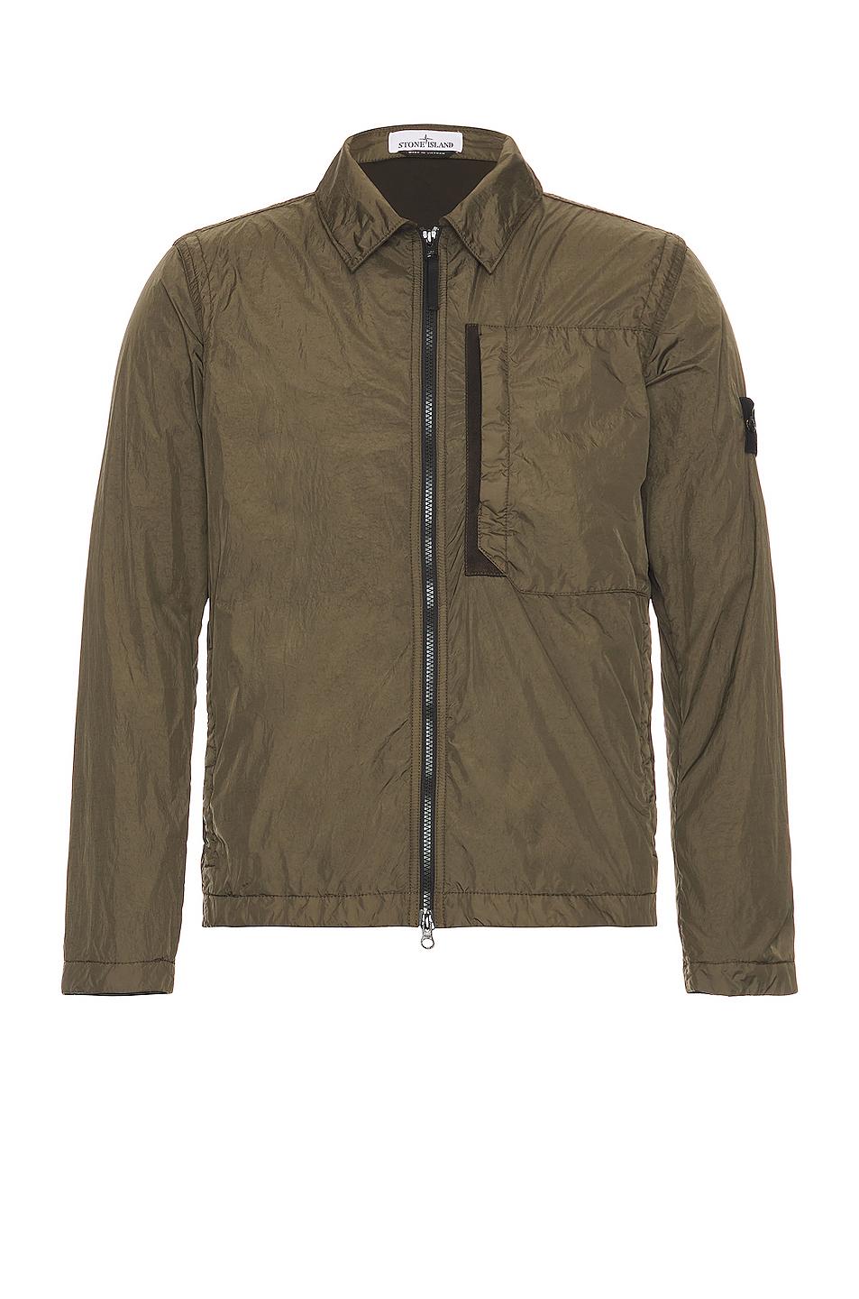Stone island olive overshirt 2025