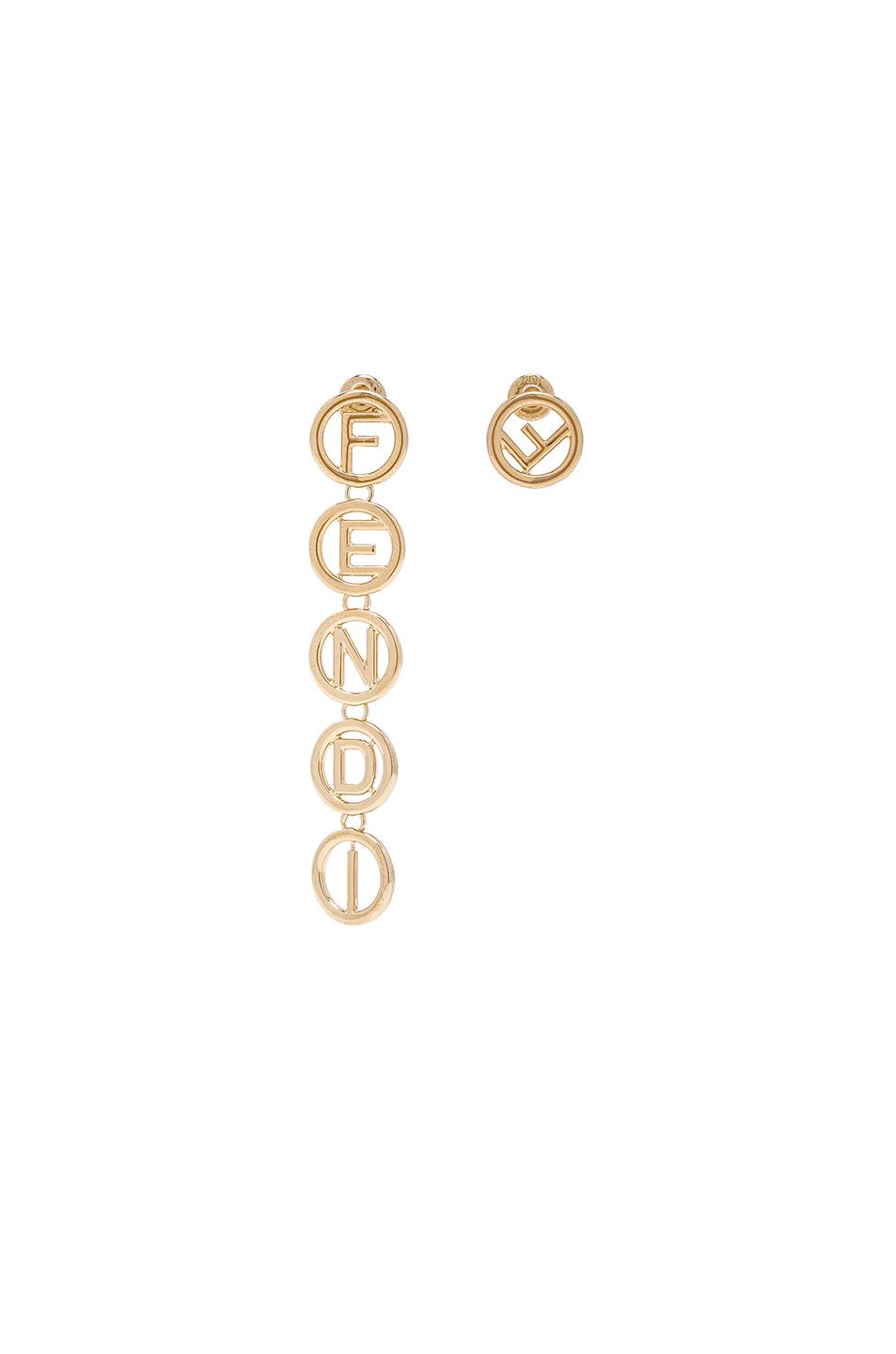 fendi logo earrings