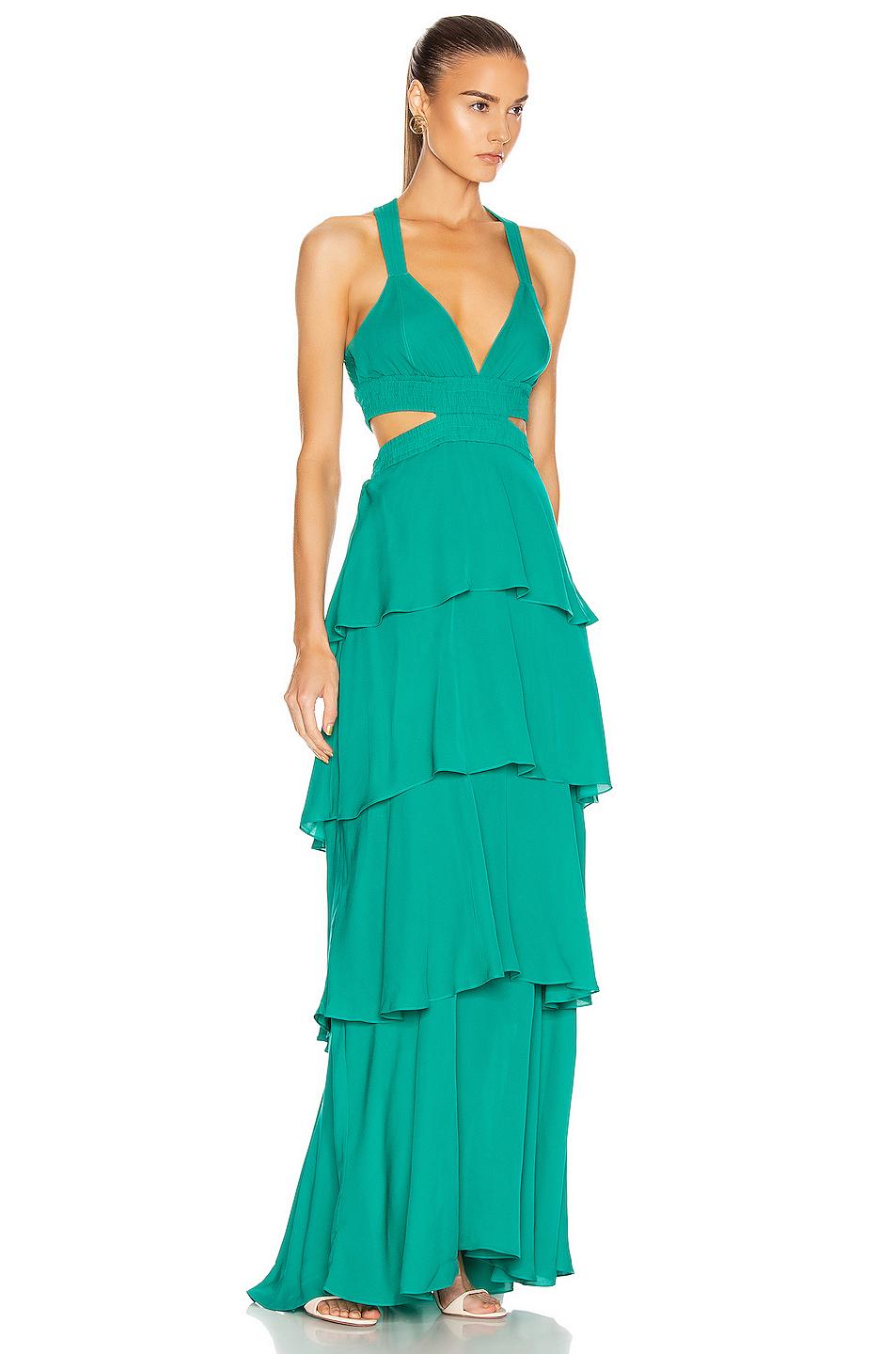 A.L.C. Silk For Fwrd Lita Dress in Emerald (Green) - Lyst