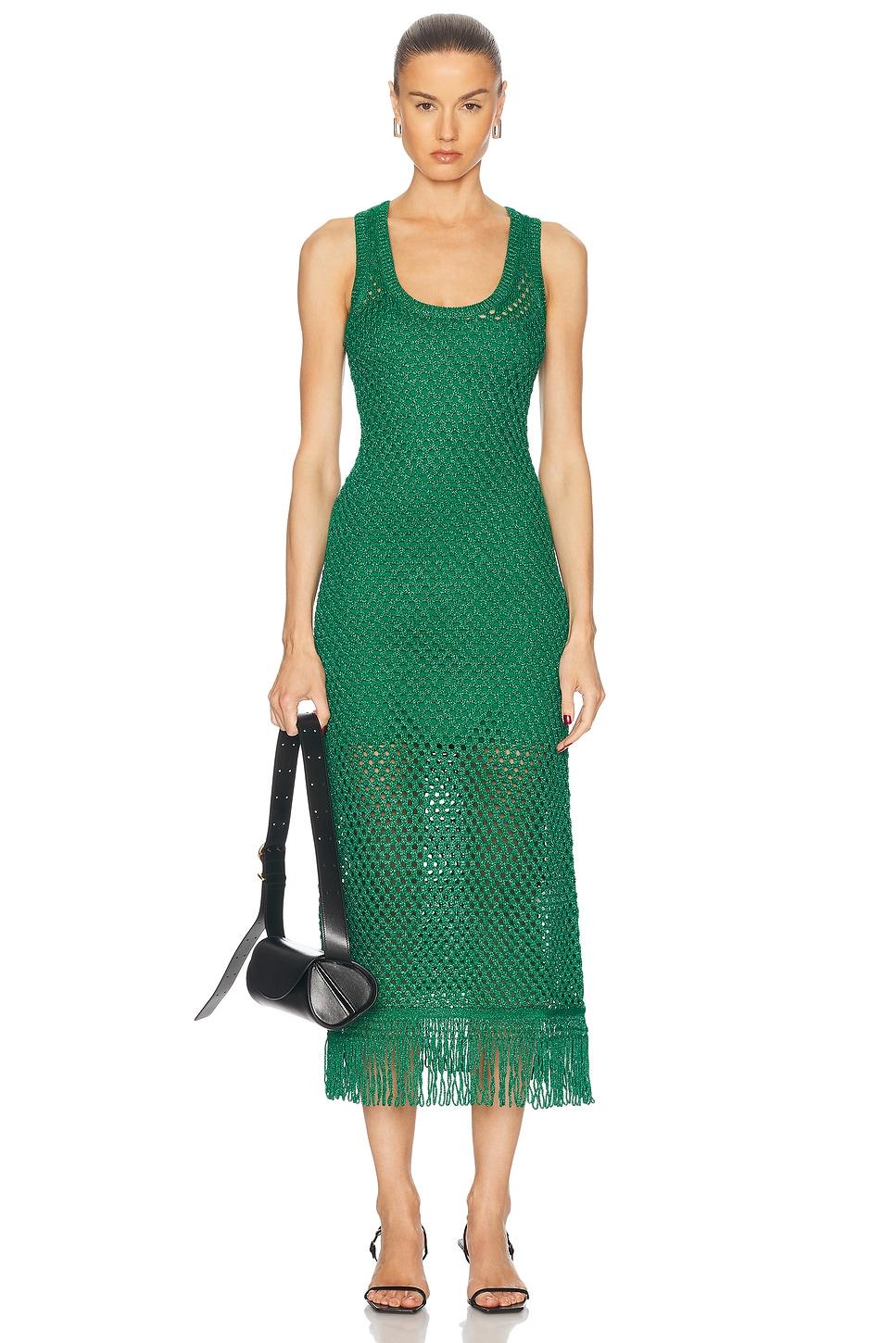 white christmas dresses Simon Miller Sina Crochet Mini Dress in Moss/Satellite Silver – Leigh's of  Breton Village