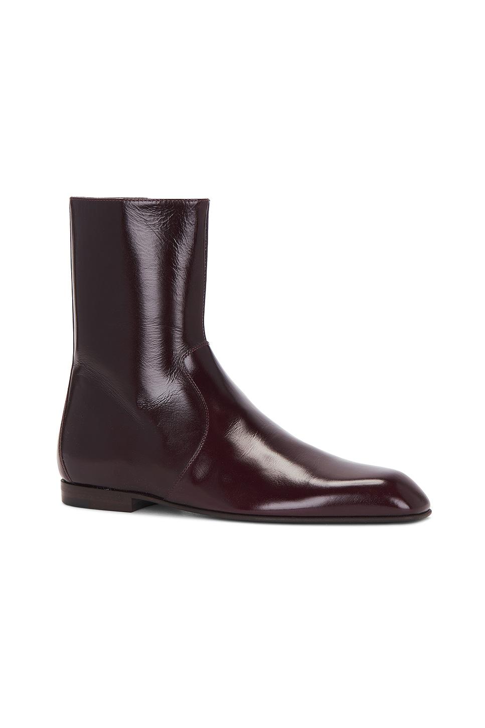 ブーツその他 Khaite Boots Brown Nevada Stretch Low Boot in Dark Brown Nappa Leather – KHAITE