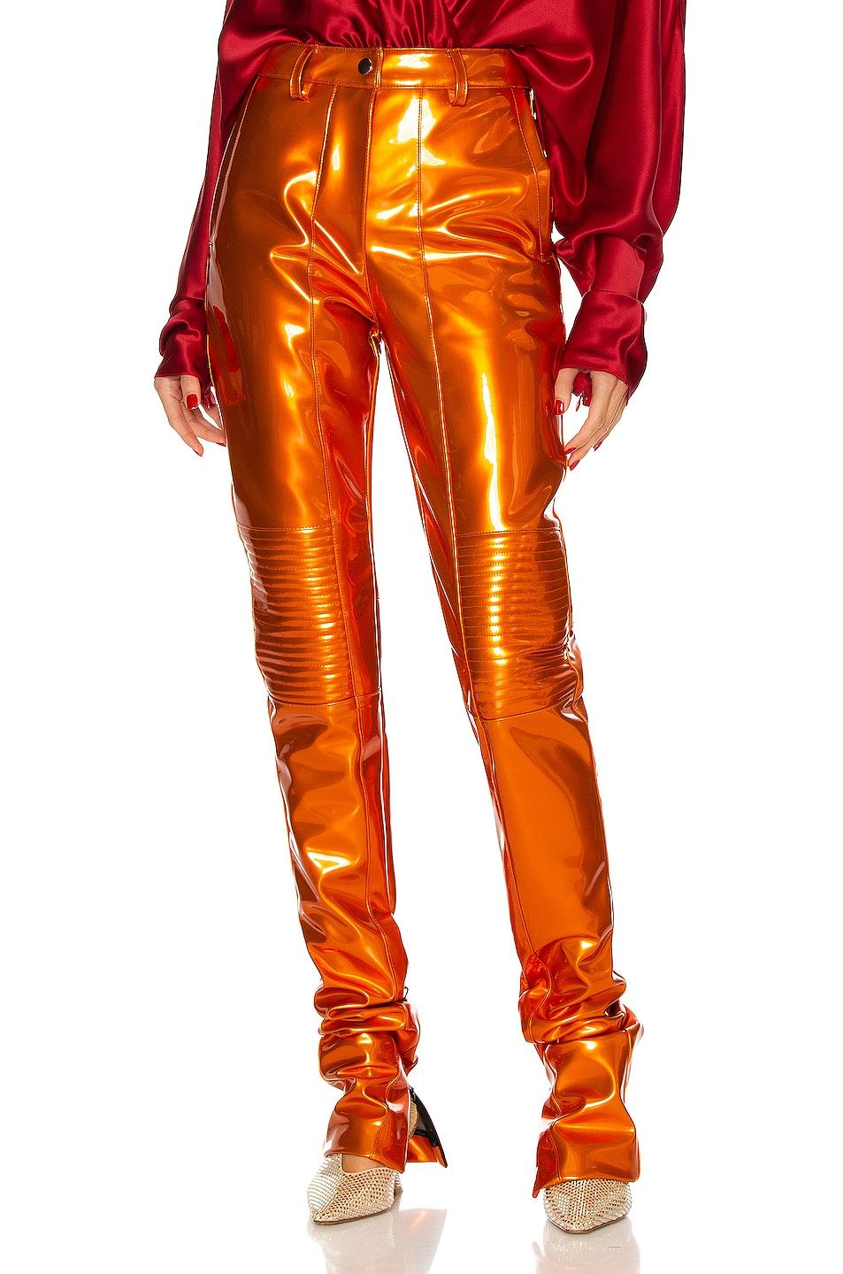 LAQUAN SMITH Moto Pant in Orange Lyst