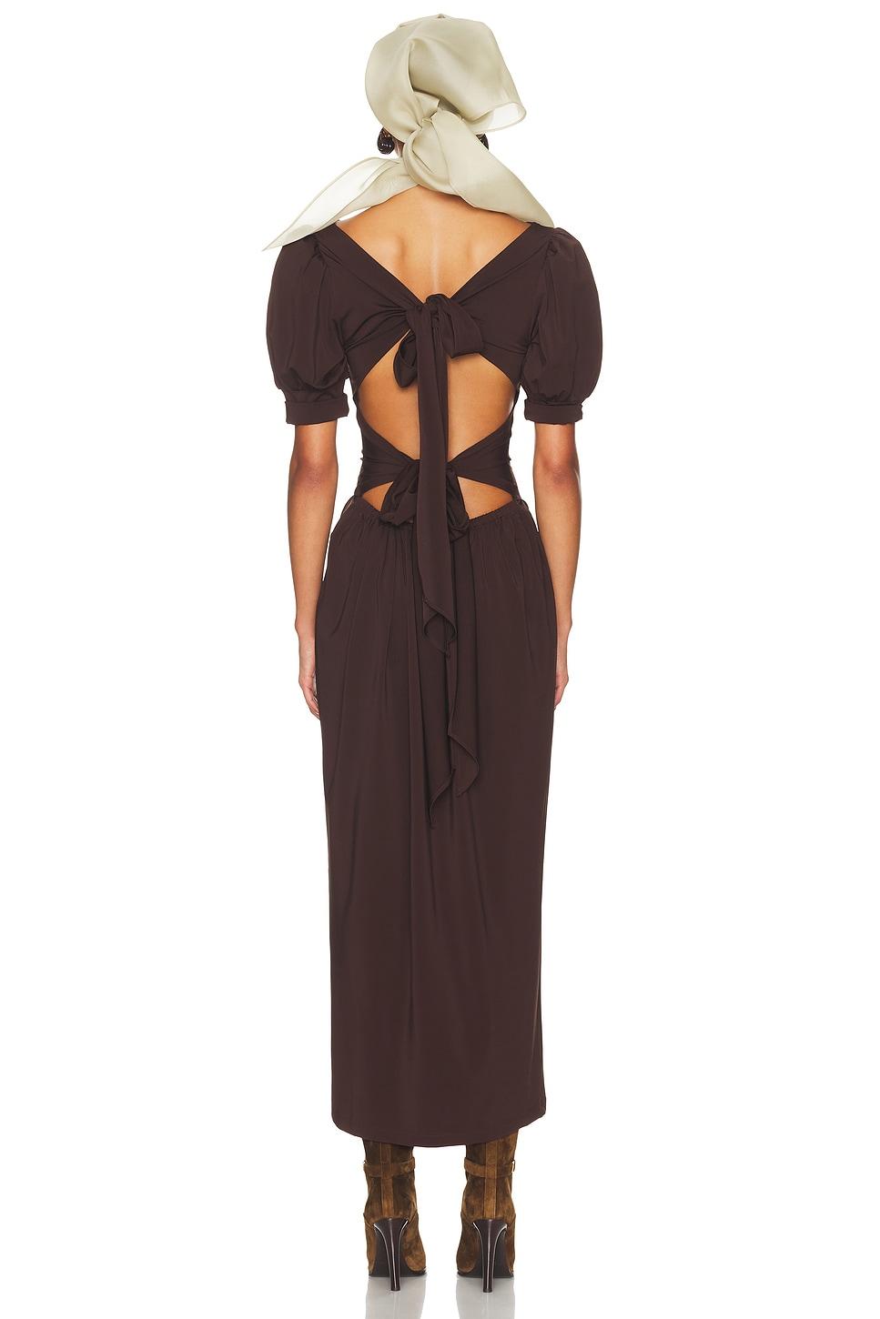 helsa dress brown Helsa Brown Slinky Sarong Maxi Dress by Helsa