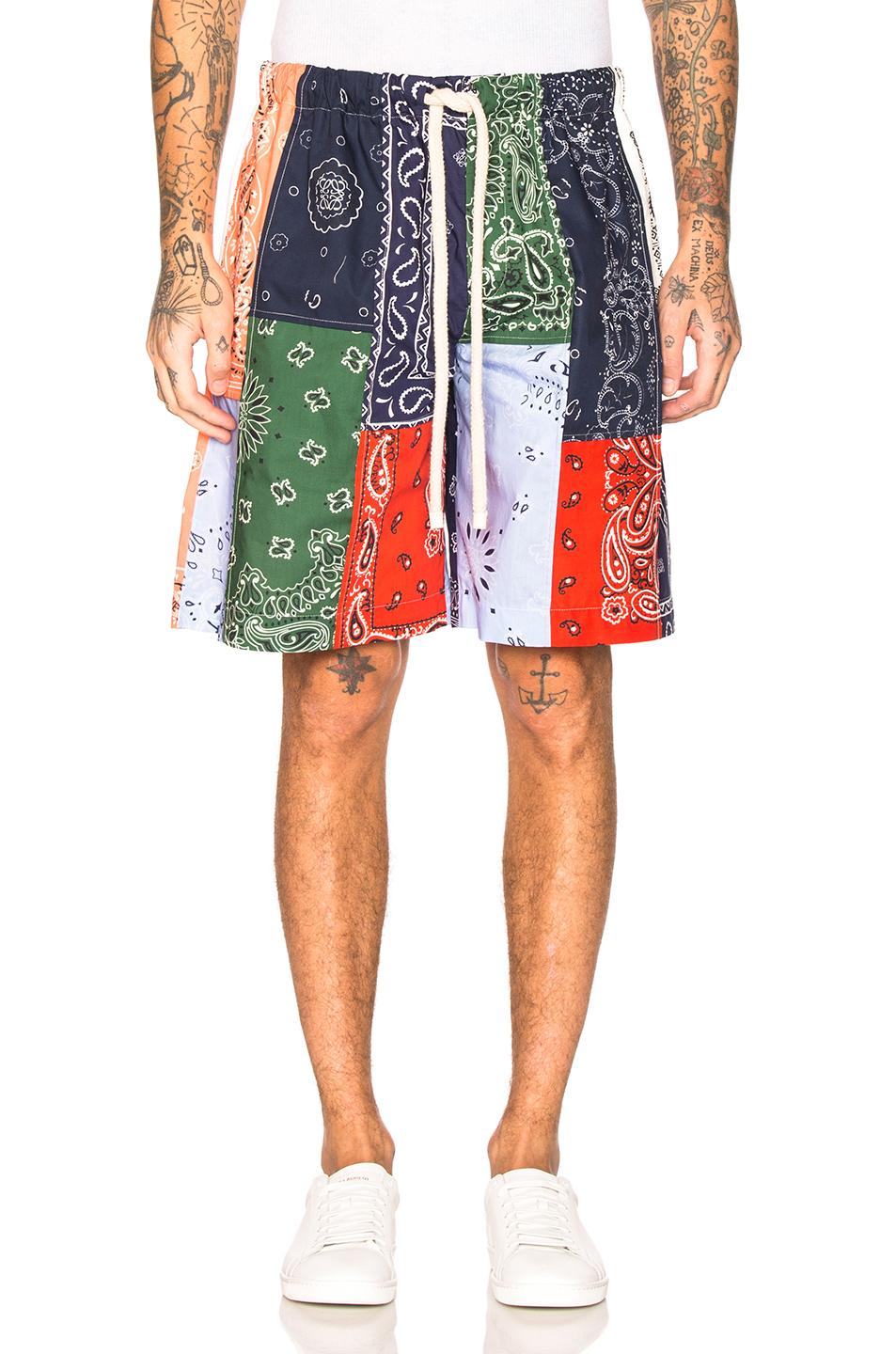 Loewe Bandana Patchwork Shorts for Men 