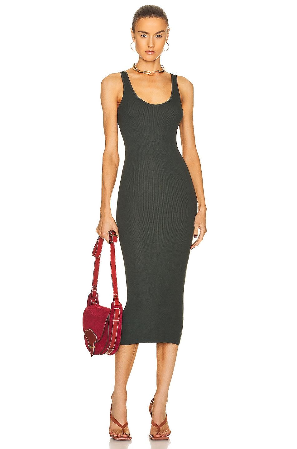 Enza Costa Silk Rib Tank Midi Dress | Lyst