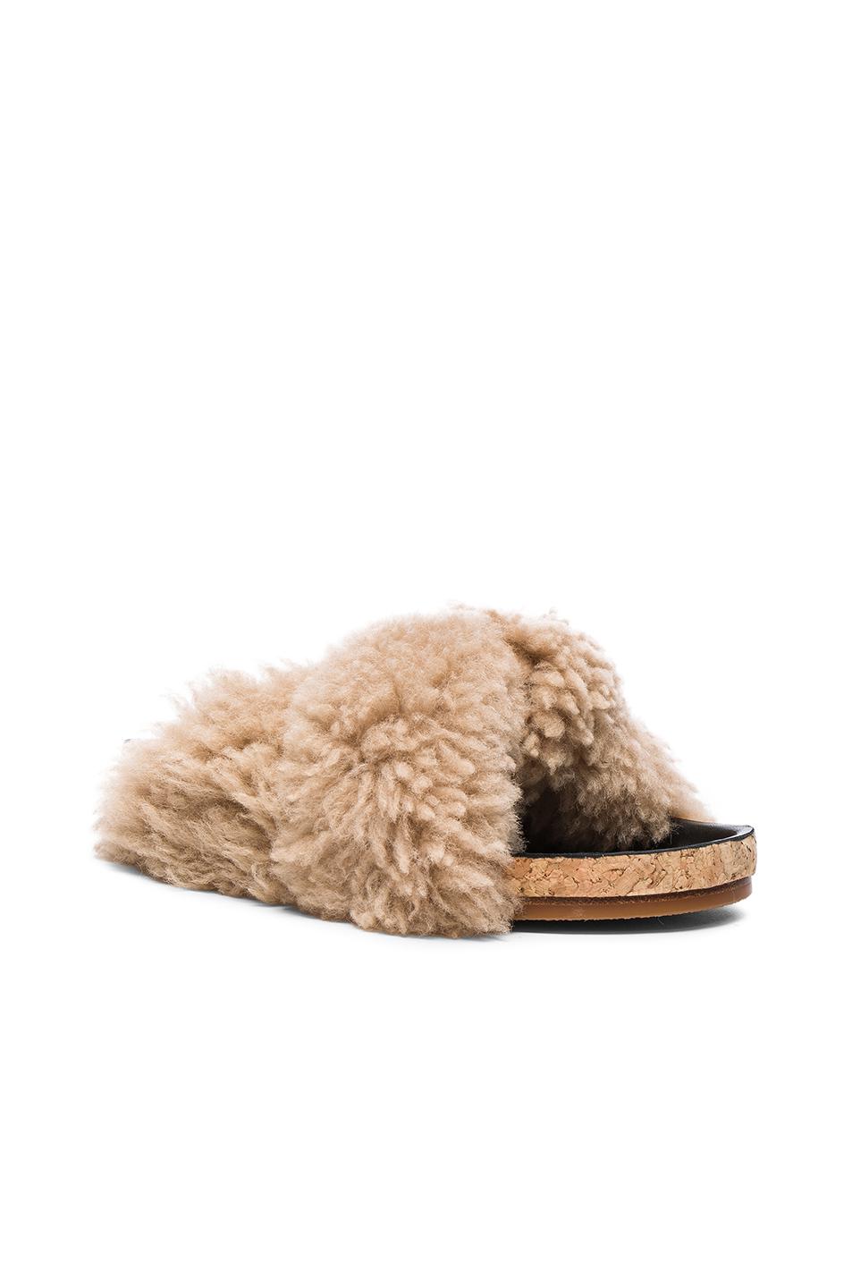 chloe fur sandals