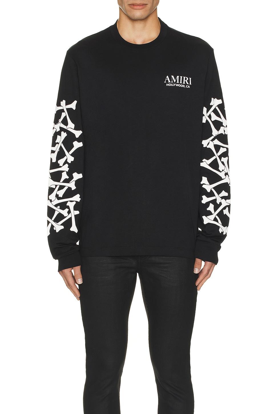 Amiri Bones Stacked Long Sleeve Tee in Black for Men | Lyst