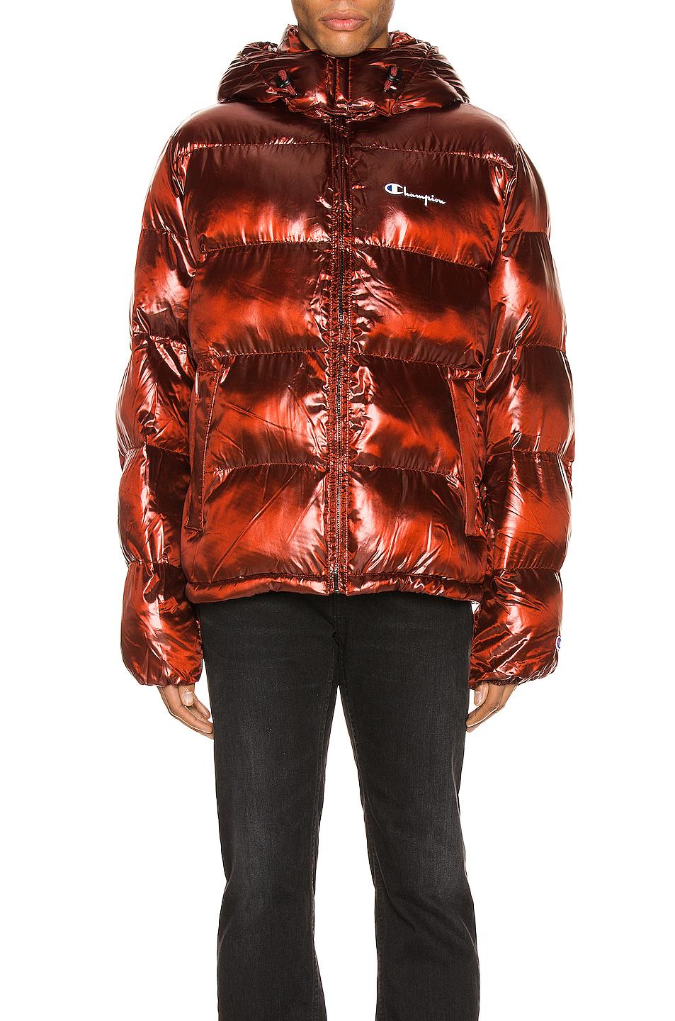 champion puffer bomber jacket