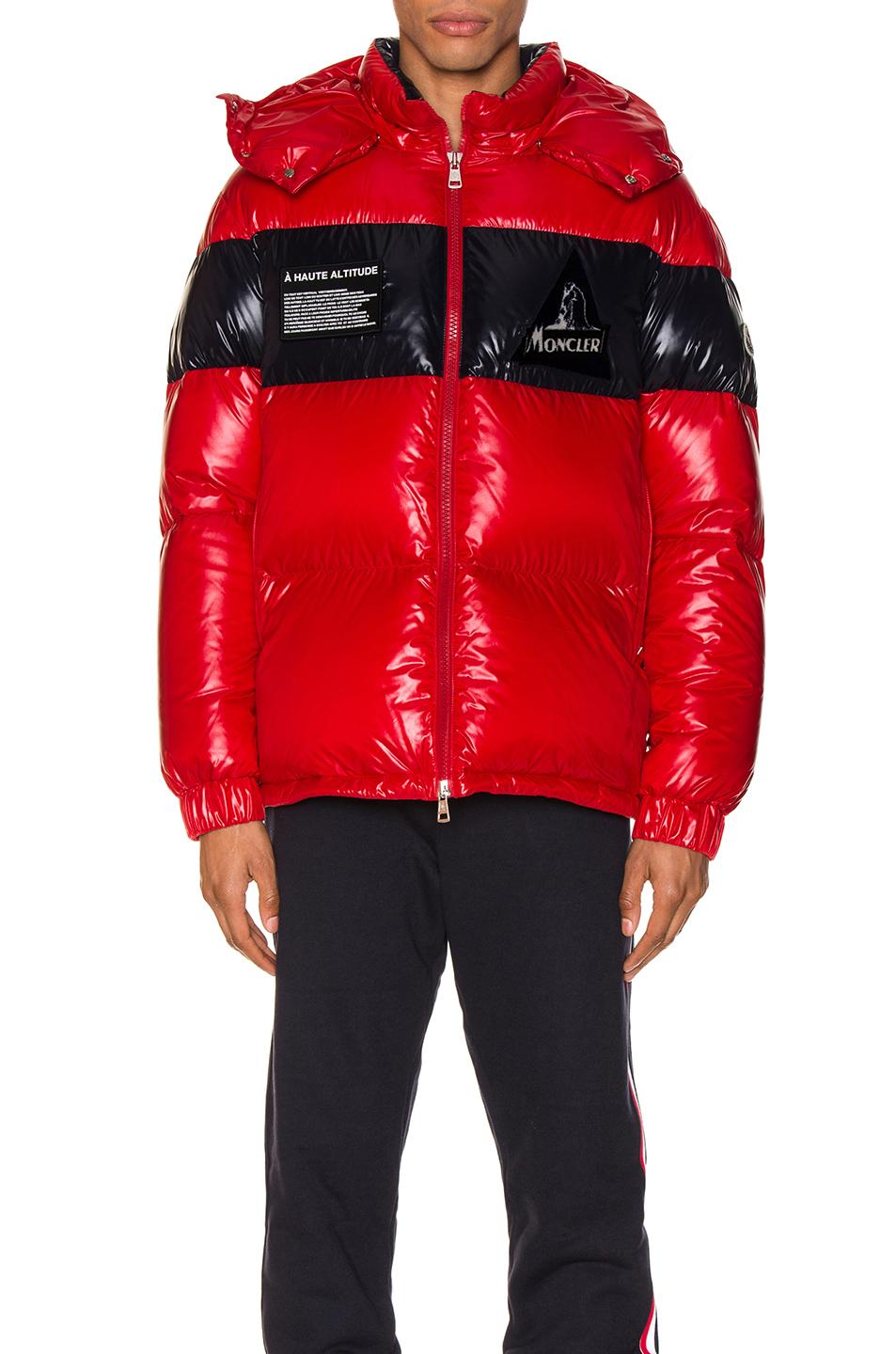moncler down jacket red