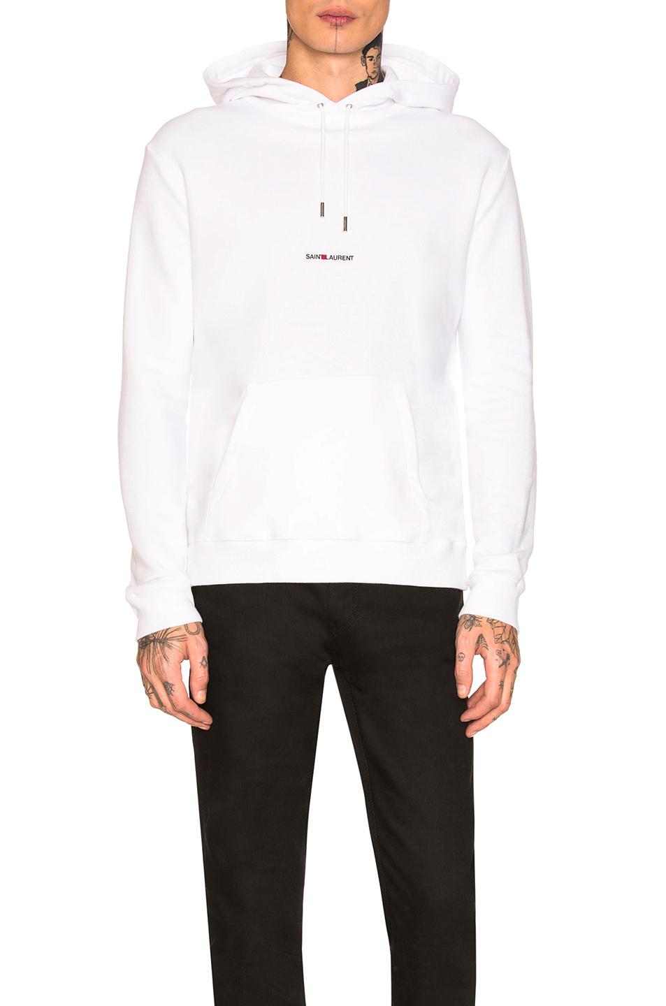 white saint laurent hoodie
