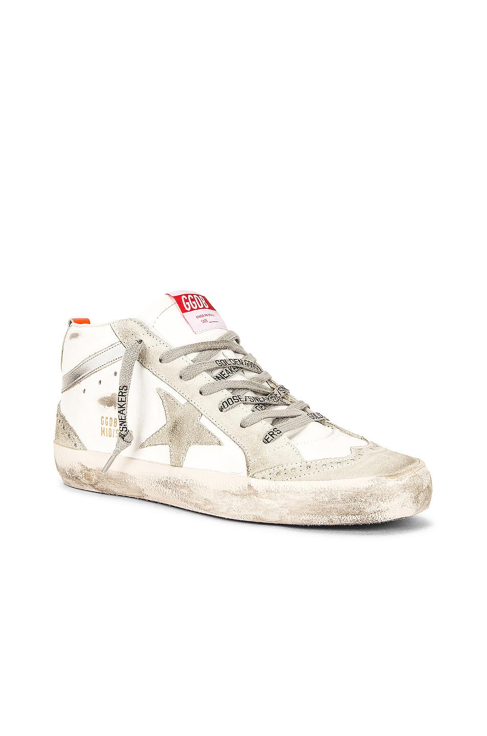 golden goose mid star white ice silver turquoise