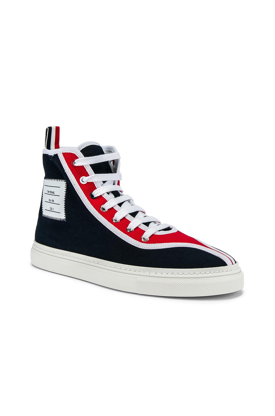 Download Thom Browne Canvas Paper Label Hi-top Sneaker for Men - Lyst