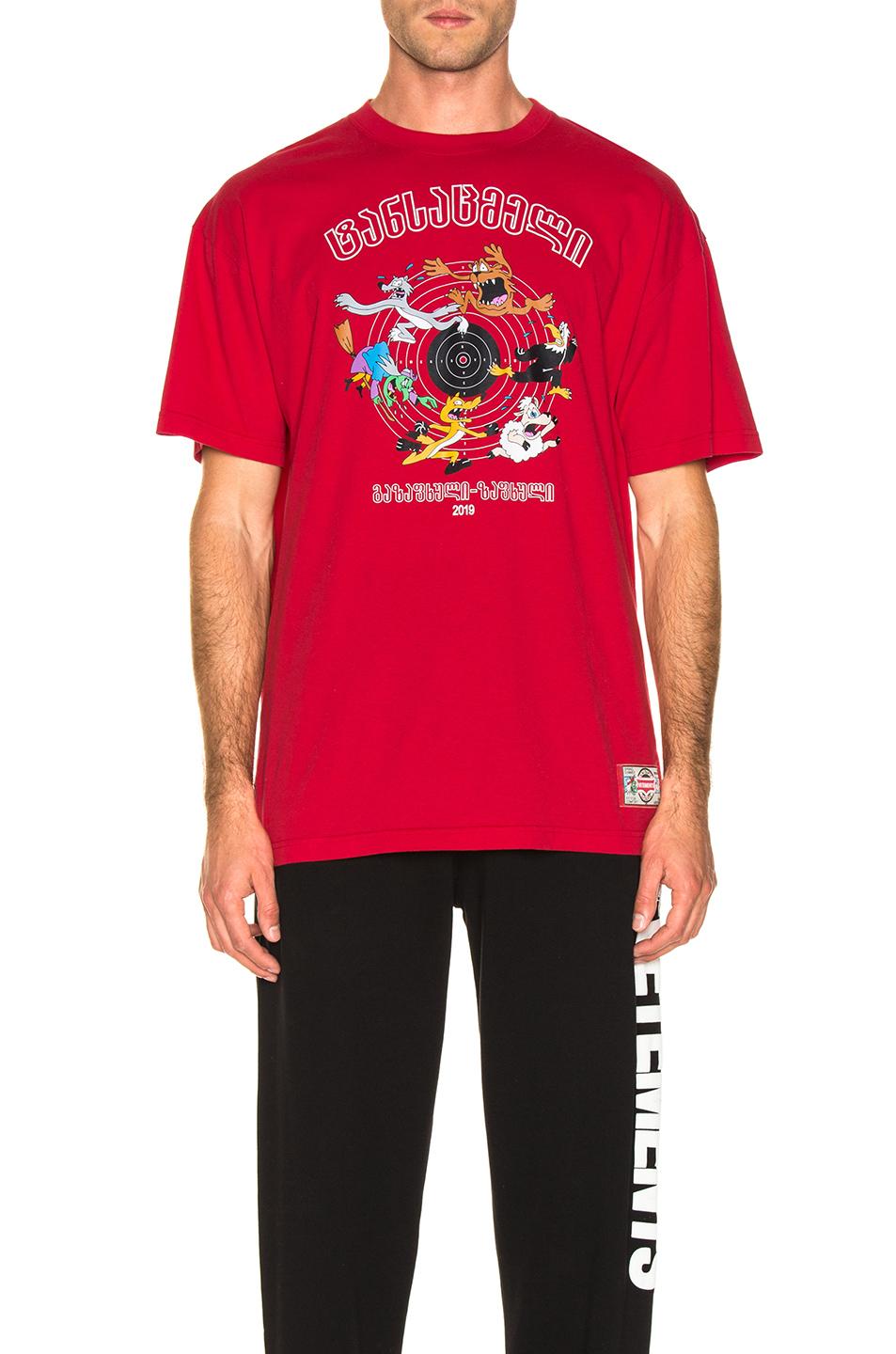 Vetements Cotton Cartoon Tee in Red for 