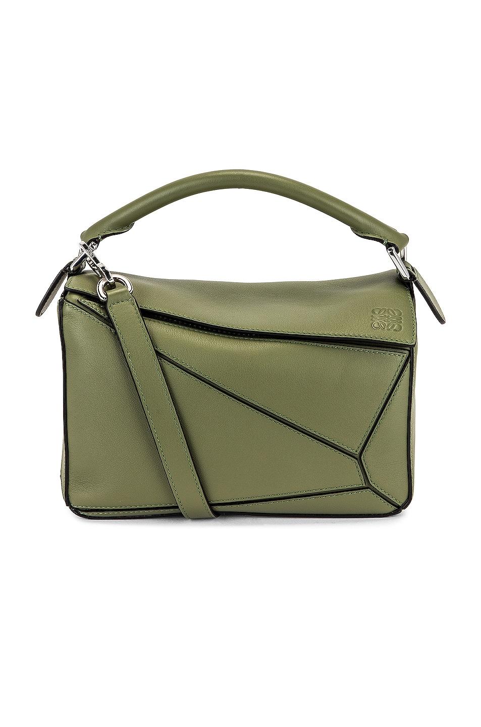 Loewe Puzzle Small Bag in Green | Lyst
