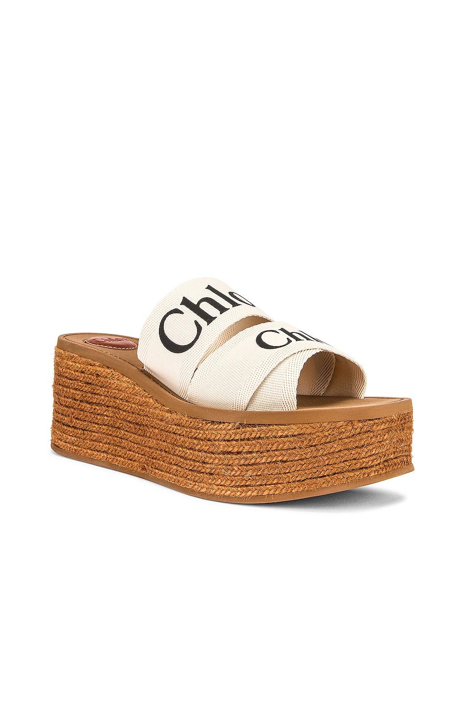 Chloé Woody Canvas Espadrille Mules in White - Lyst
