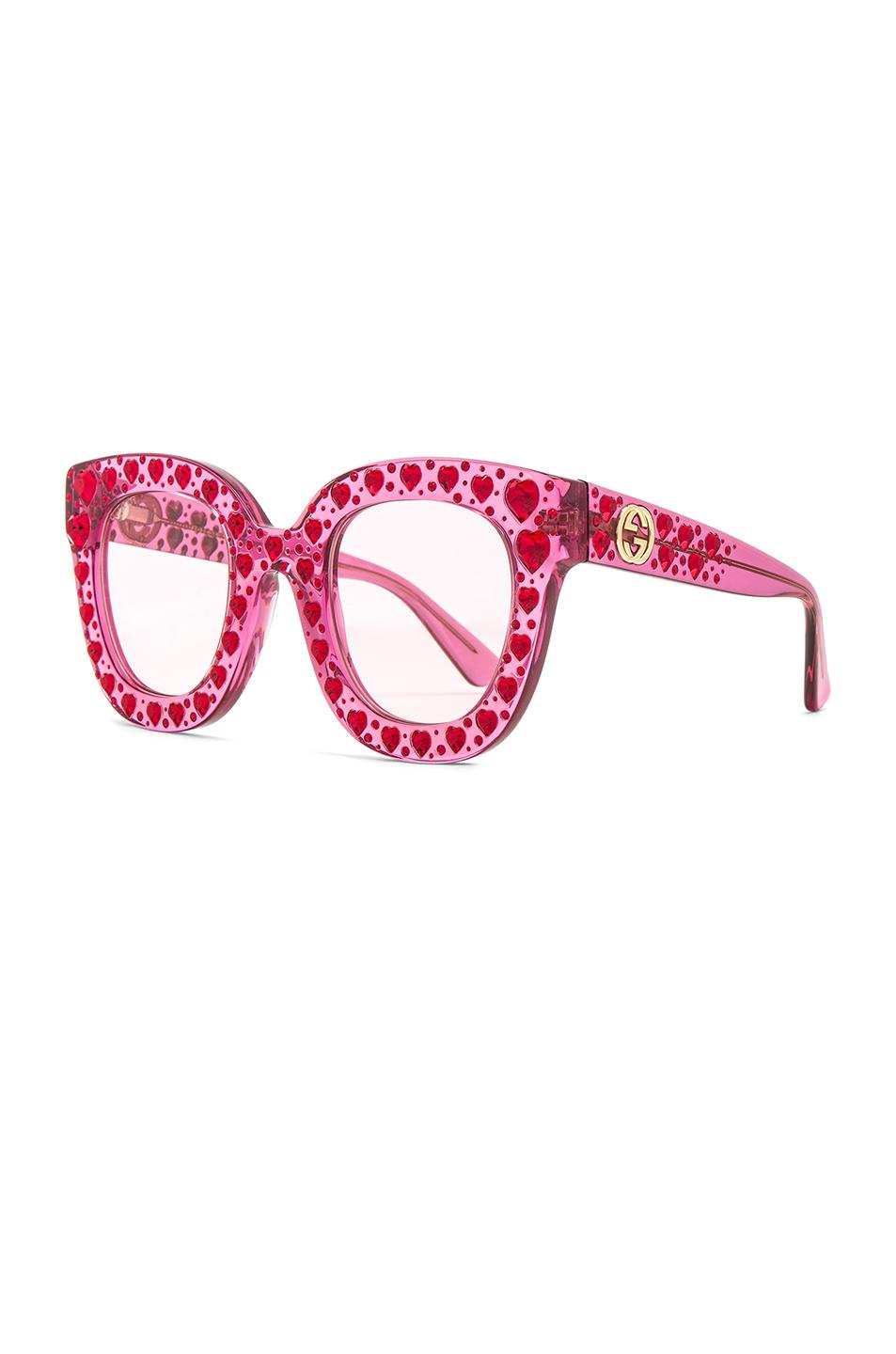 gucci pink heart sunglasses