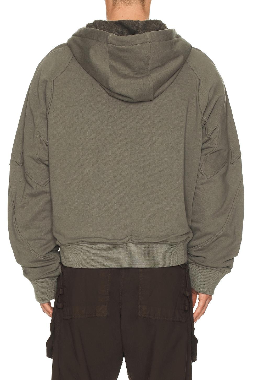 Kiko Kostadinov X Fox Racing Sherpa Zip Fleece Hoodie in Gray for