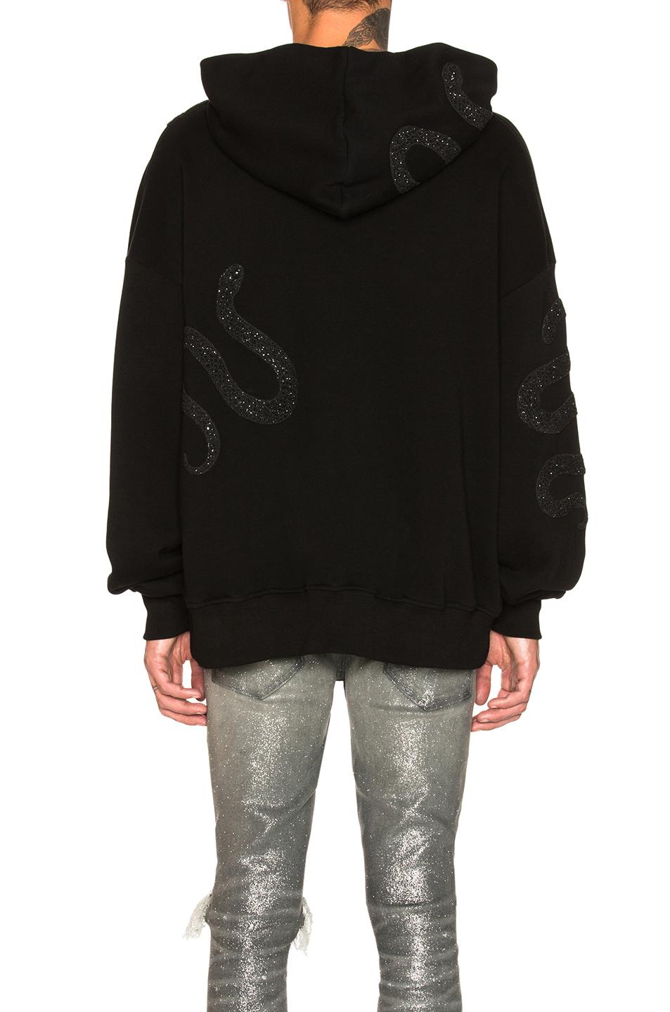 amiri glitter snake hoodie