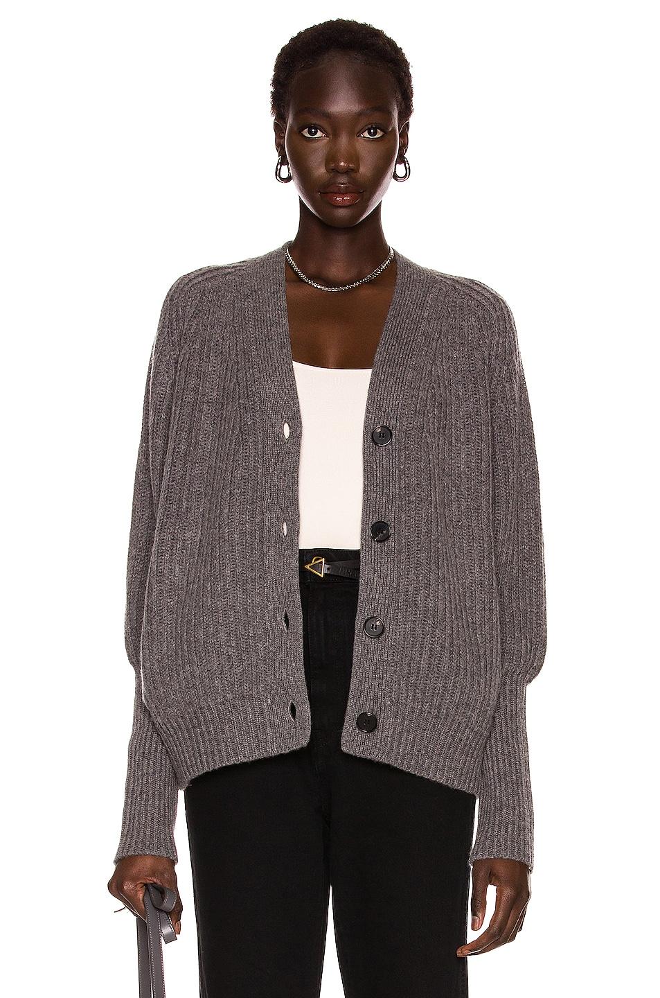 Co. Wool Relaxed Cardigan in Grey (Gray) | Lyst
