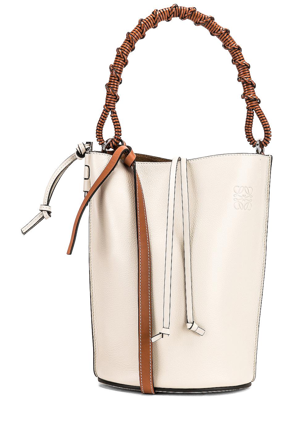 Loewe Leather Gate Bucket Bag in Soft White (White) Lyst